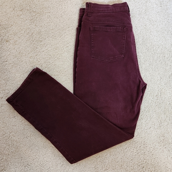 💥SALE💥GLoria Vanderbilt, 12Average, Amanda Wine Colored Womens Dress Jeans - Picture 4 of 6